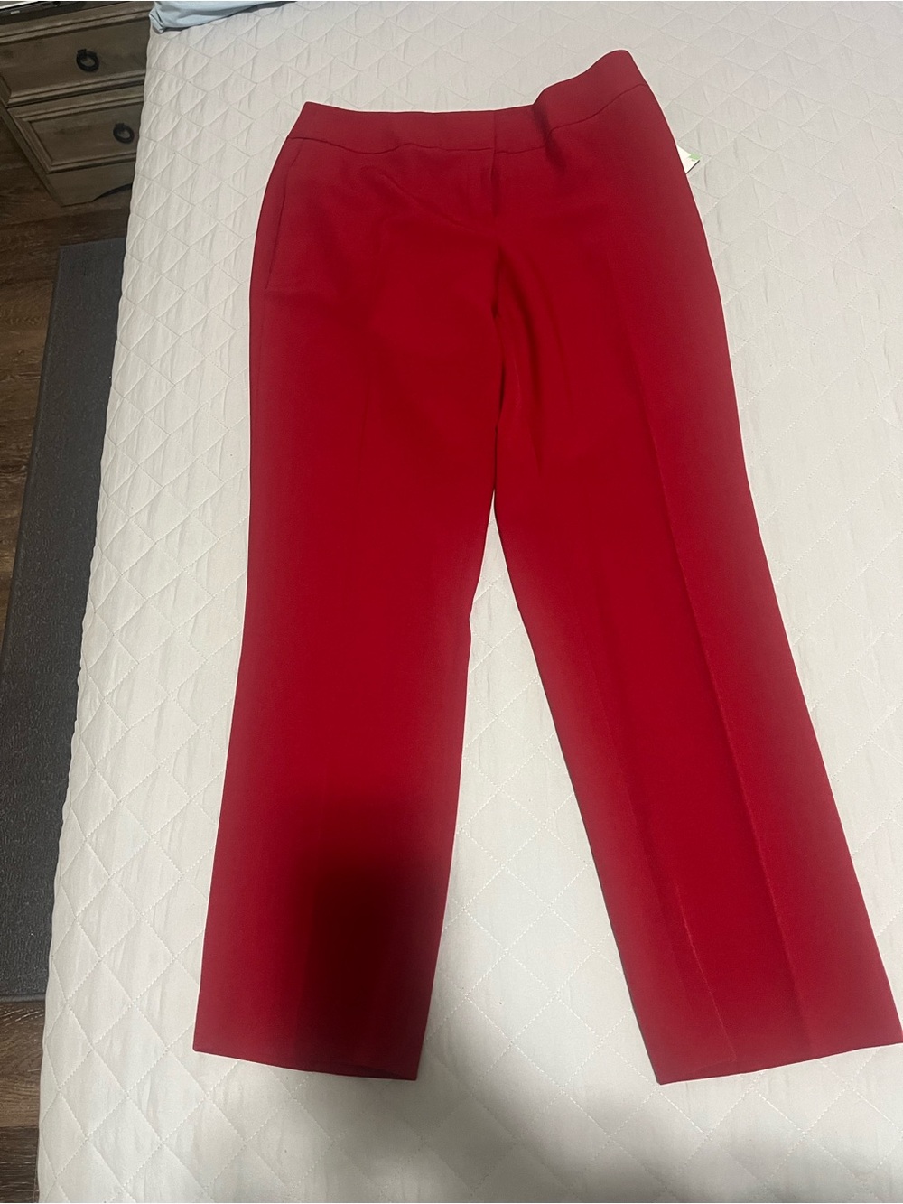 Kasper Women's Red Tailored Straight-Leg Trousers